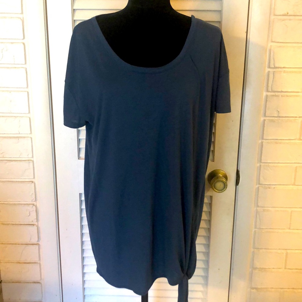 Xersion jersey knit top with side tie